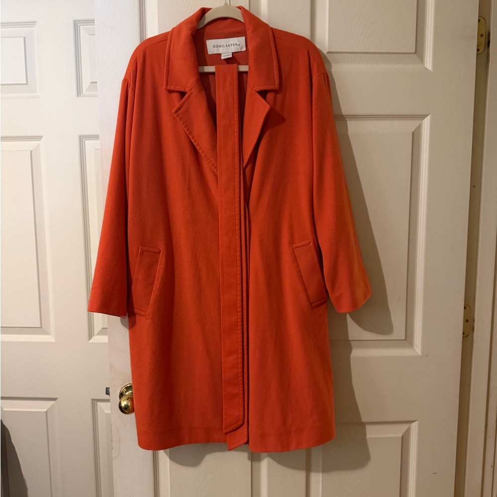Doncaster Vibrant Orange Lightweight Trench Coat